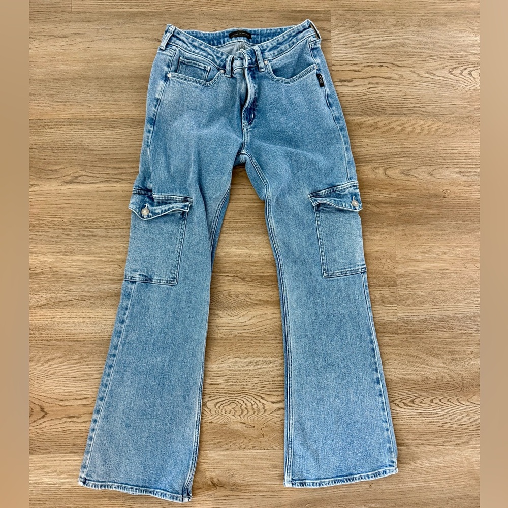 Silver Jeans Light Blue Cargo Flare Jeans